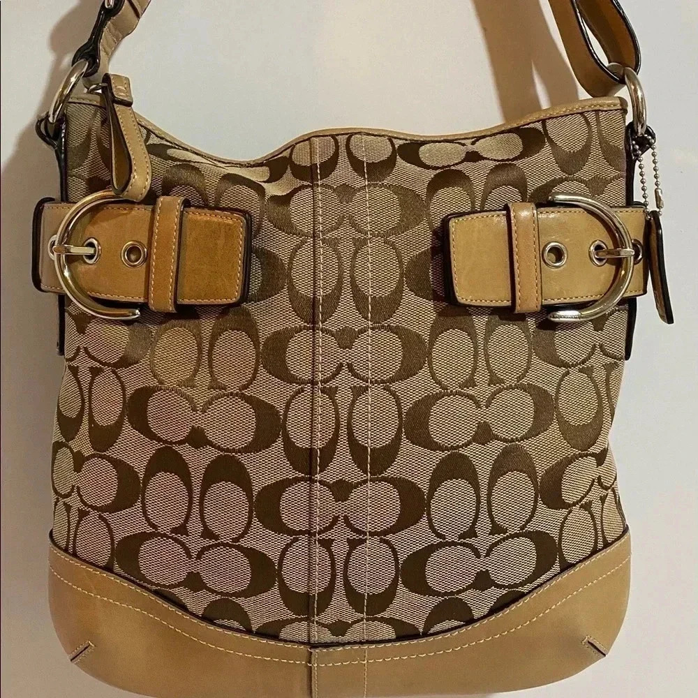 Coach Cc Signature Print Canvas Handbag - image 1